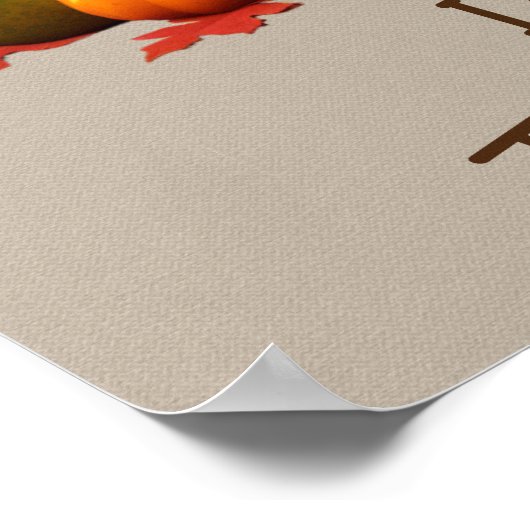 Happy Thanksgiving Turkey Poster (Hoek)