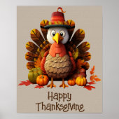 Happy Thanksgiving Turkey Poster (Voorkant)