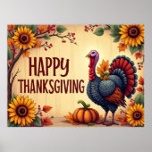 Happy Thanksgiving Turkey Poster (Voorkant)