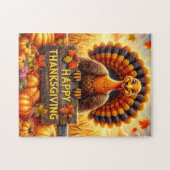 Happy Thanksgiving Turkey Puzzle Legpuzzel (Horizontaal)