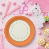 Happy Thanksgiving Turkey Rim Papieren Bordje (Feest)