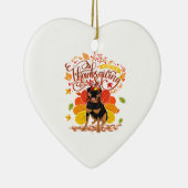 Happy Thanksgiving Turkey Rottweiler Pet Owner Keramisch Ornament (Rechts)