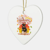 Happy Thanksgiving Turkey Rottweiler Pet Owner Keramisch Ornament (Links)