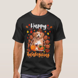Happy Thanksgiving Turkey Shih Tzu Dog herfst T-shirt