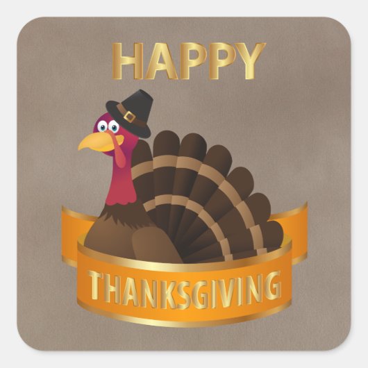 Happy Thanksgiving Turkey Stickers (Voorkant)