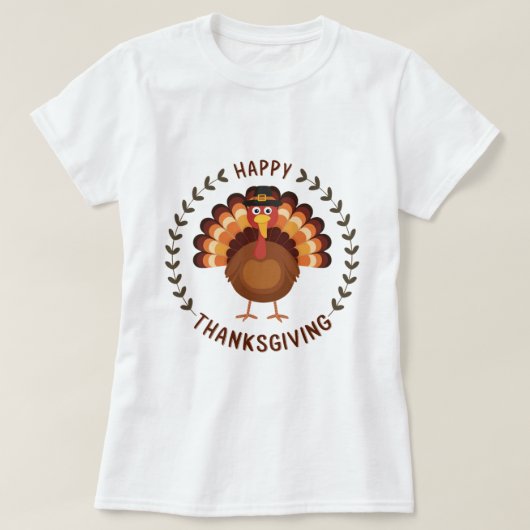 Happy Thanksgiving Turkey T-Shirt (Design voorkant)