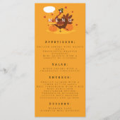 Happy Thanksgiving Turkey Theme Menu (Voorkant)