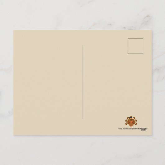 Happy Thanksgiving turkey voegt begroeting briefka Feestdagenkaart (Achterkant)