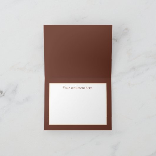 Happy Thanksgiving turkey voegt sentiment toe Feestdagen Kaart (Binnen)