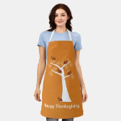 Happy Thanksgiving Turkeys in a Tree Personalize Schort (Gedragen)