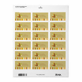 Happy Thanksgiving Turkije Adreslabel Etiket (Full Sheet)