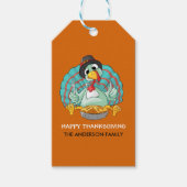 Happy Thanksgiving Turkije Cadeaulabel (Voorkant)