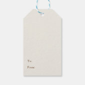 Happy Thanksgiving Turkije Diner Roze Cadeaulabel (Achterkant)