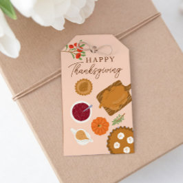 Happy Thanksgiving Turkije Diner Roze Cadeaulabel