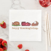 Happy Thanksgiving Turkije Diner Vakantie Maaltijd Servet (Insitu)