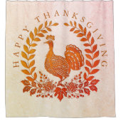 Happy Thanksgiving Turkije Douchegordijn (Voorkant)