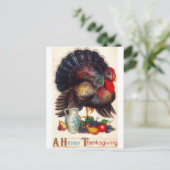 Happy Thanksgiving  Turkije Feestdagenkaart (Staand voorkant)