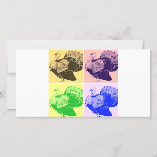 Happy Thanksgiving Turkije Feestdagenkaart (Voorkant)