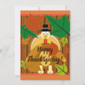 Happy Thanksgiving Turkije Feestdagenkaart (Voorkant)