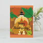 Happy Thanksgiving Turkije Feestdagenkaart (Staand voorkant)