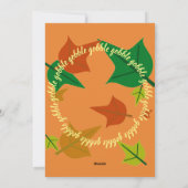 Happy Thanksgiving Turkije Feestdagenkaart (Achterkant)