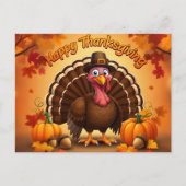 Happy Thanksgiving Turkije Feestdagenkaart (Voorkant)