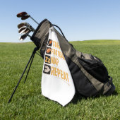 Happy Thanksgiving Turkije Football Nap Repeat Fun Golfhanddoek (Groen)