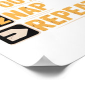 Happy Thanksgiving Turkije Football Nap Repeat Fun Poster (Hoek)