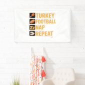 Happy Thanksgiving Turkije Football Nap Repeat Fun Spandoek (Insitu)