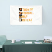 Happy Thanksgiving Turkije Football Nap Repeat Fun Spandoek (Beurs)