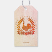 Happy Thanksgiving Turkije Gift Label Cadeaulabel (Achterkant)