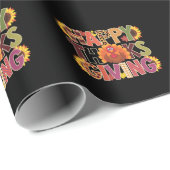 Happy Thanksgiving Turkije Grappig pompoenseizoen Cadeaupapier (Rol Hoek)