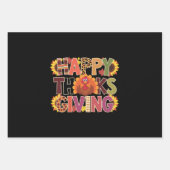 Happy Thanksgiving Turkije Grappig pompoenseizoen Inpakpapier Vel (Voorkant)