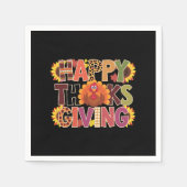Happy Thanksgiving Turkije Grappig pompoenseizoen Servet (Voorkant)
