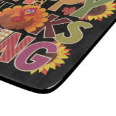 Happy Thanksgiving Turkije Grappig pompoenseizoen Snijplank (Hoek)