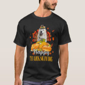 Happy Thanksgiving Turkije Grote Pyreneeën Herfst  T-shirt (Voorkant)