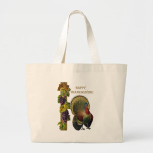Happy Thanksgiving Turkije Grote Tote Bag