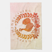 Happy Thanksgiving Turkije Keukenhanddoek (Verticaal)
