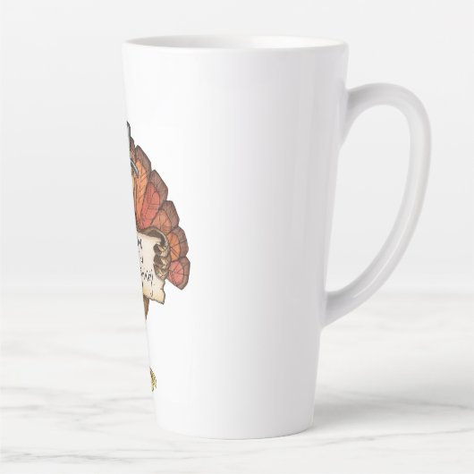 Happy Thanksgiving Turkije Latte Mok (Rechts)