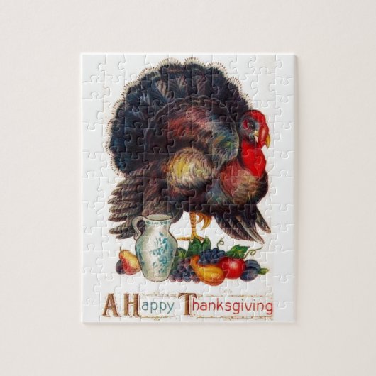 Happy Thanksgiving  Turkije Legpuzzel (Verticaal)