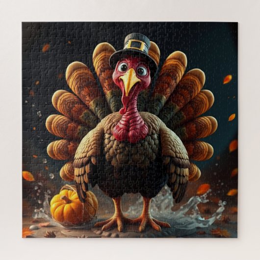 Happy Thanksgiving Turkije Legpuzzel (Verticaal)