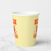 Happy Thanksgiving Turkije met Pie Papieren Bekers (Rechts)