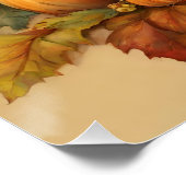 Happy Thanksgiving Turkije met Pompoenen Perfect Poster (Hoek)