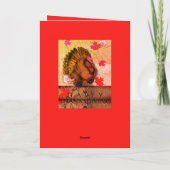 "Happy Thanksgiving" Turkije Notitiekaartje (Achterkant)