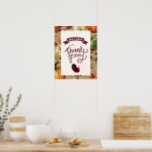 Happy Thanksgiving Turkije Oogstseizoen Poster (Keuken)