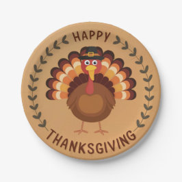 Happy Thanksgiving Turkije Papier Bord