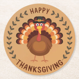 Happy Thanksgiving Turkije Papier Onderzetter