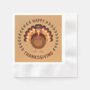 Happy Thanksgiving Turkije Papier servet