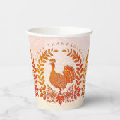 Happy Thanksgiving Turkije Papieren bekers (Links)