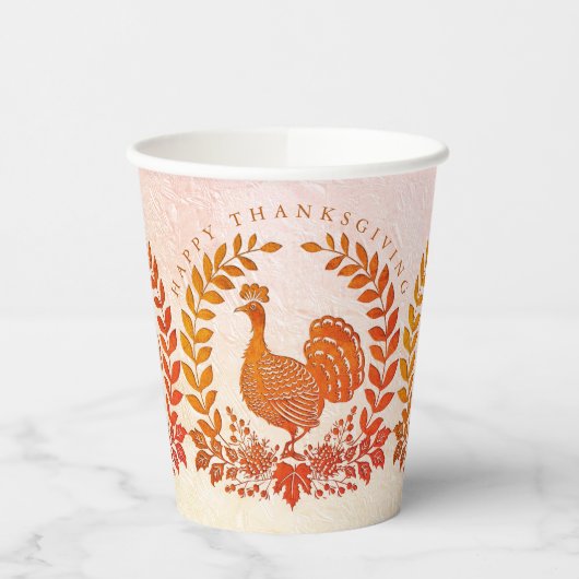 Happy Thanksgiving Turkije Papieren bekers (Links)